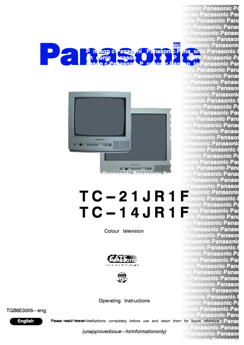 Página 1 del manual Manual de usuario Panasonic TC-21JR1F
