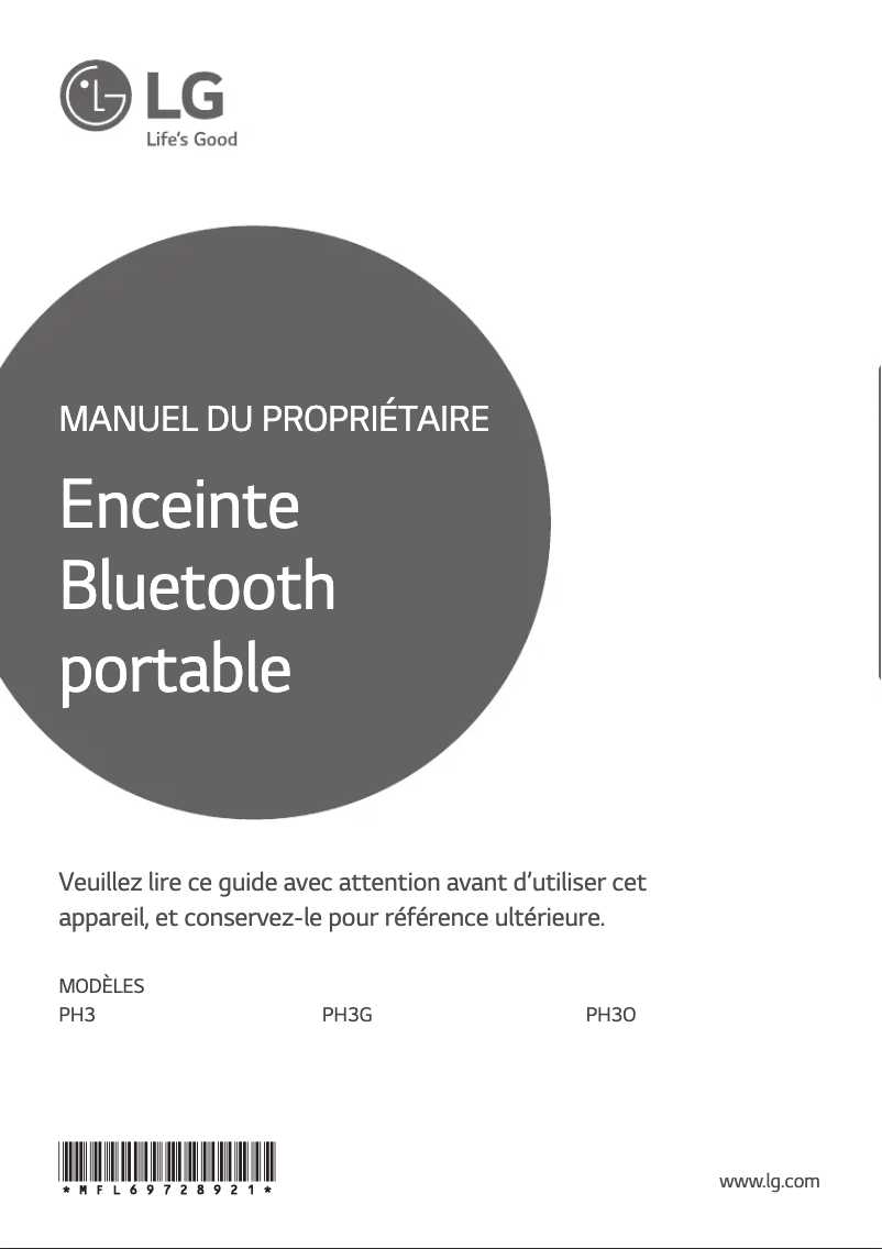 Página 1 del manual Manual de usuario LG PH3