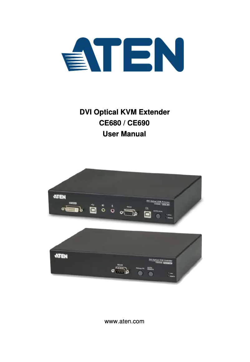 Page n°1 - Manuel utilisateur ATen CE690