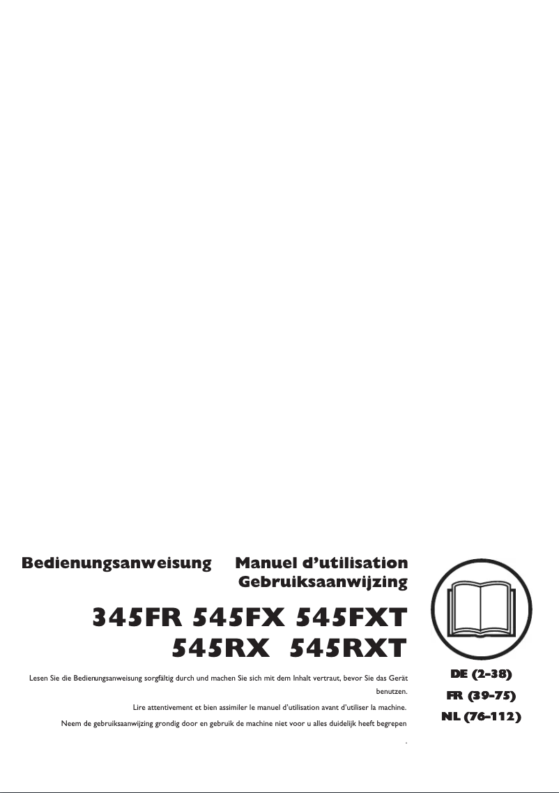 Image de la première page du manuel de l'appareil 545RX