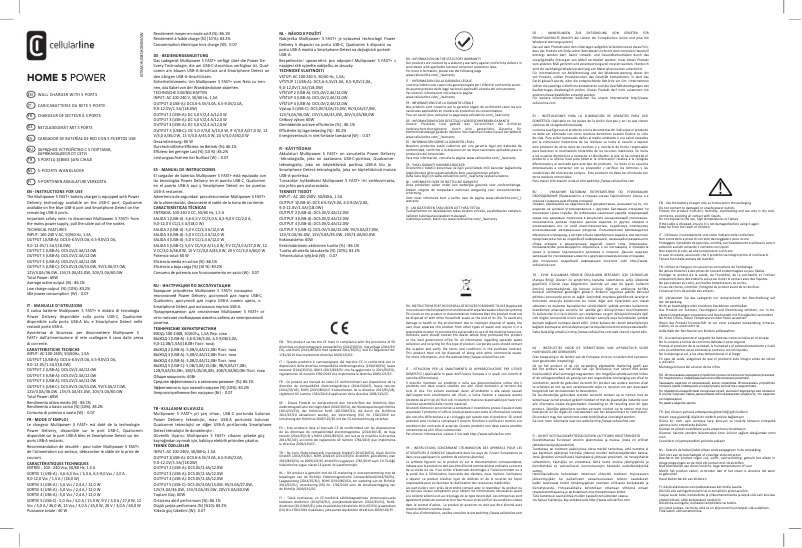 Page 1 de la notice Manuel utilisateur Cellular Line Home 5 Power