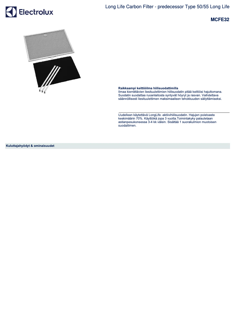 Image de la première page du manuel de l'appareil MCFE32