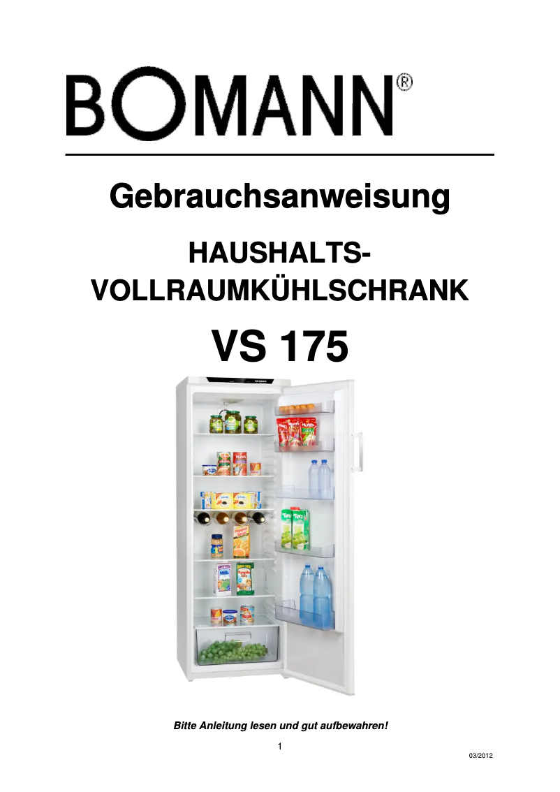 Image de la première page du manuel de l'appareil VS 175