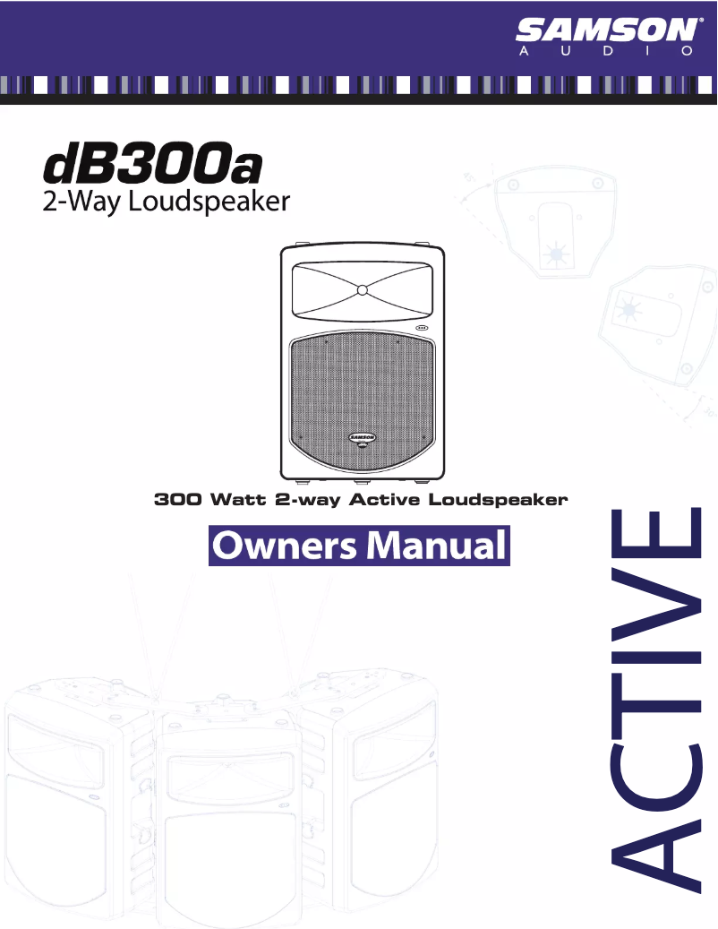 Page n°1 - Manuel utilisateur Samson dB300a