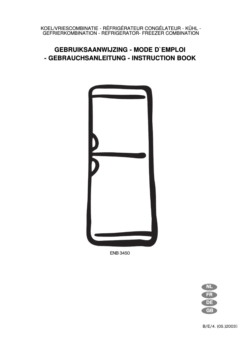Image de la première page du manuel de l'appareil ENB 3450