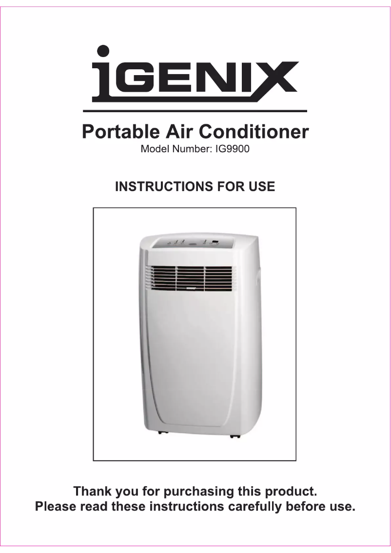 Page 1 de la notice Manuel utilisateur Igenix IG9900