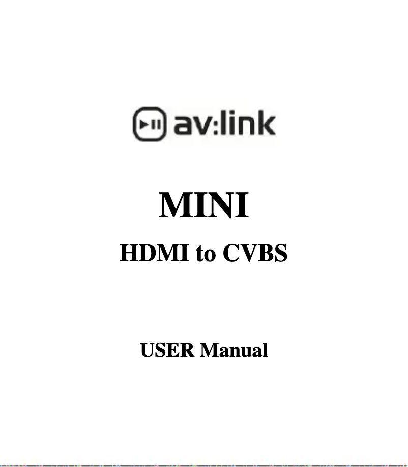 Page n°1 - Manuel utilisateur AV:link 128.820UK