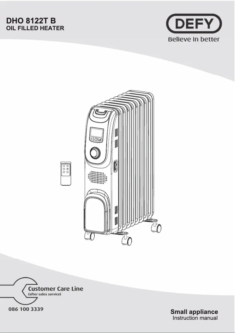 Image de la première page du manuel de l'appareil DHO8122TB