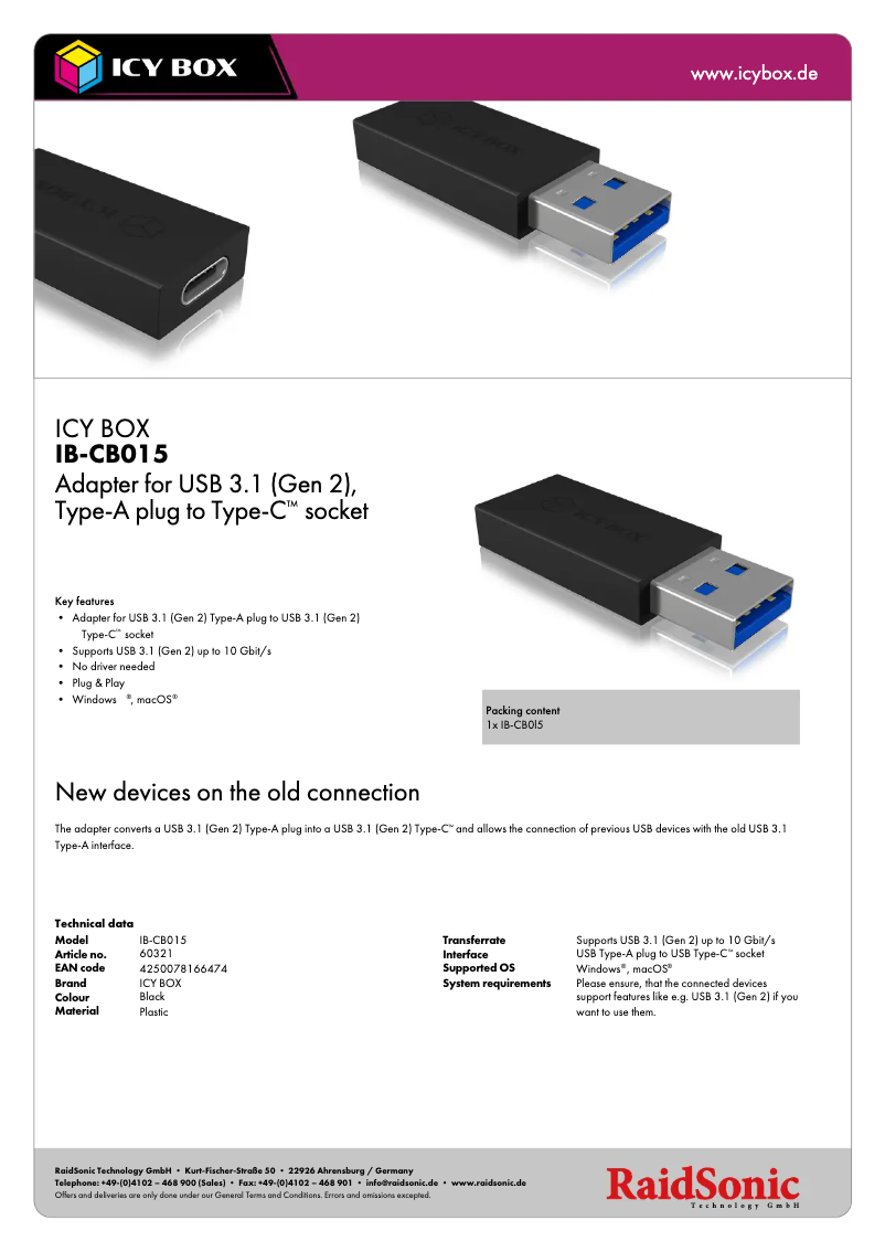 Image de la première page du manuel de l'appareil IB-CB015