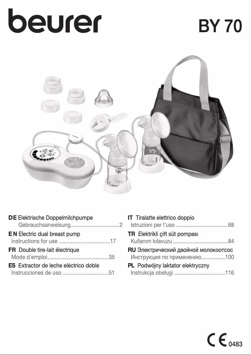 Page 1 de la notice Manuel d'utilisation et d'entretien Beurer BY 70