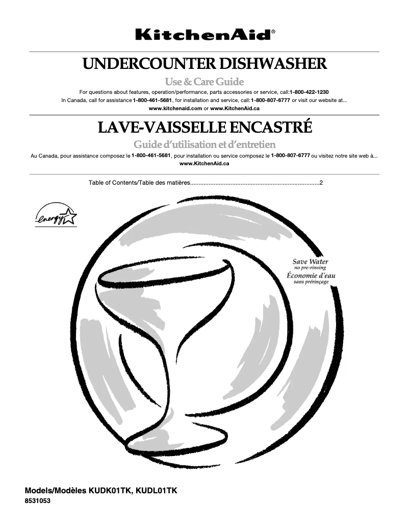 Image de la première page du manuel de l'appareil KUDL01TKBL0