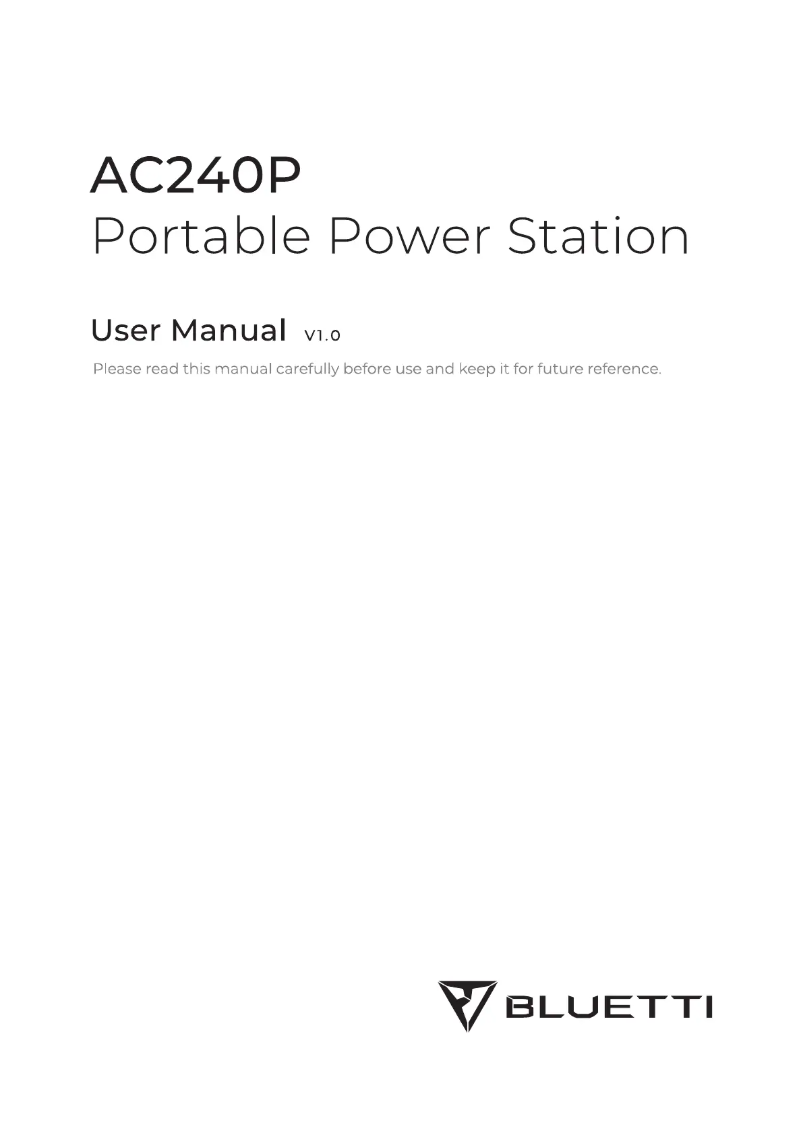 Page n°1 - Manuel utilisateur Bluetti AC240P