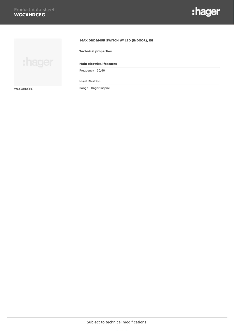 Image de la première page du manuel de l'appareil WGCXHDCEG