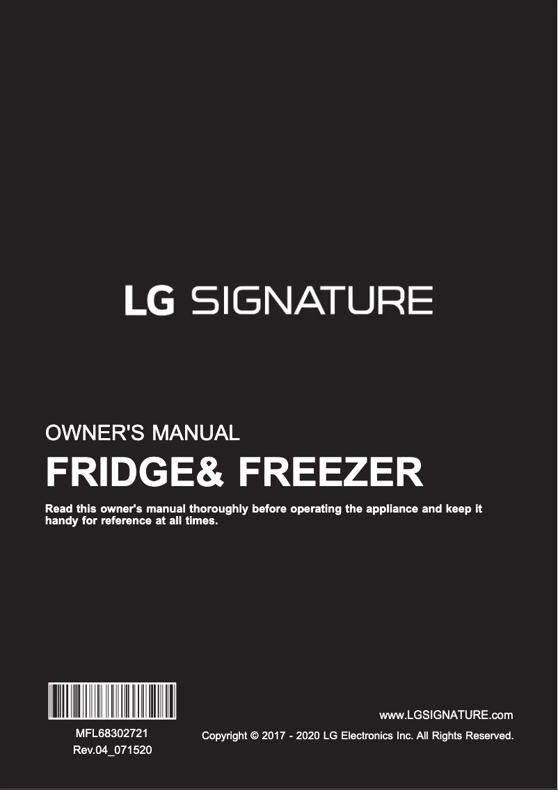 Page 1 de la notice Manuel utilisateur LG GF-X9052GR