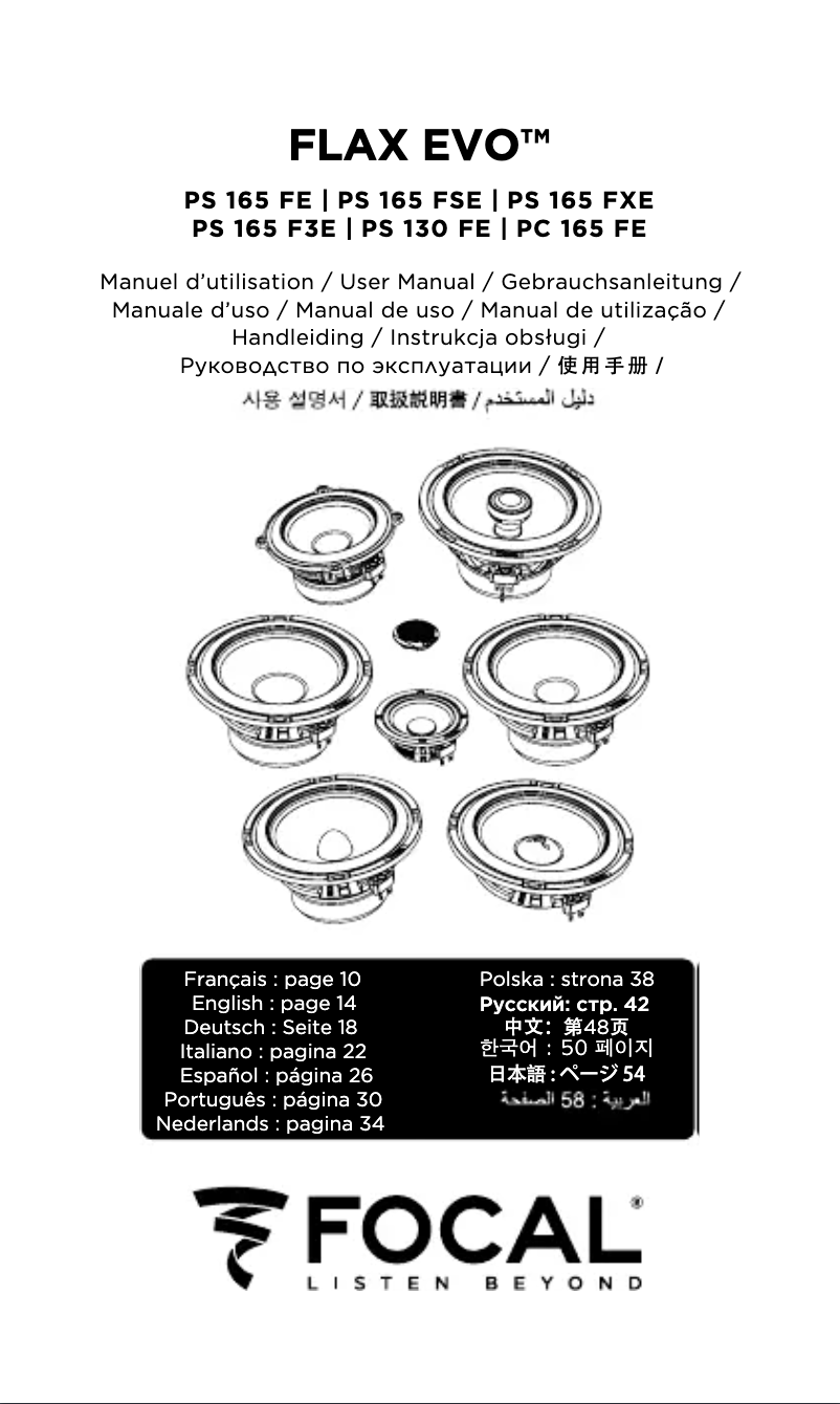 Image de la première page du manuel de l'appareil Performance Flax Evo PS 165 FE