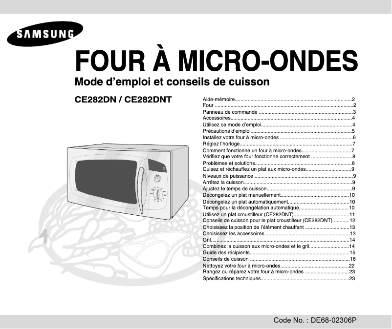Página 1 del manual Manual de usuario Samsung CE282DN