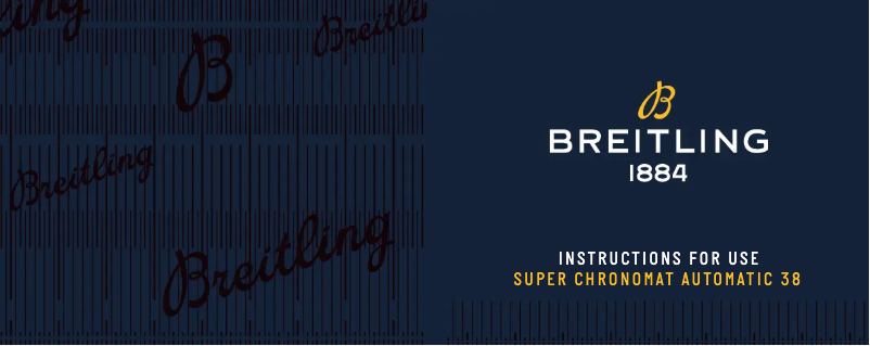 Image de la première page du manuel de l'appareil Super Chronomat Automatic 38
