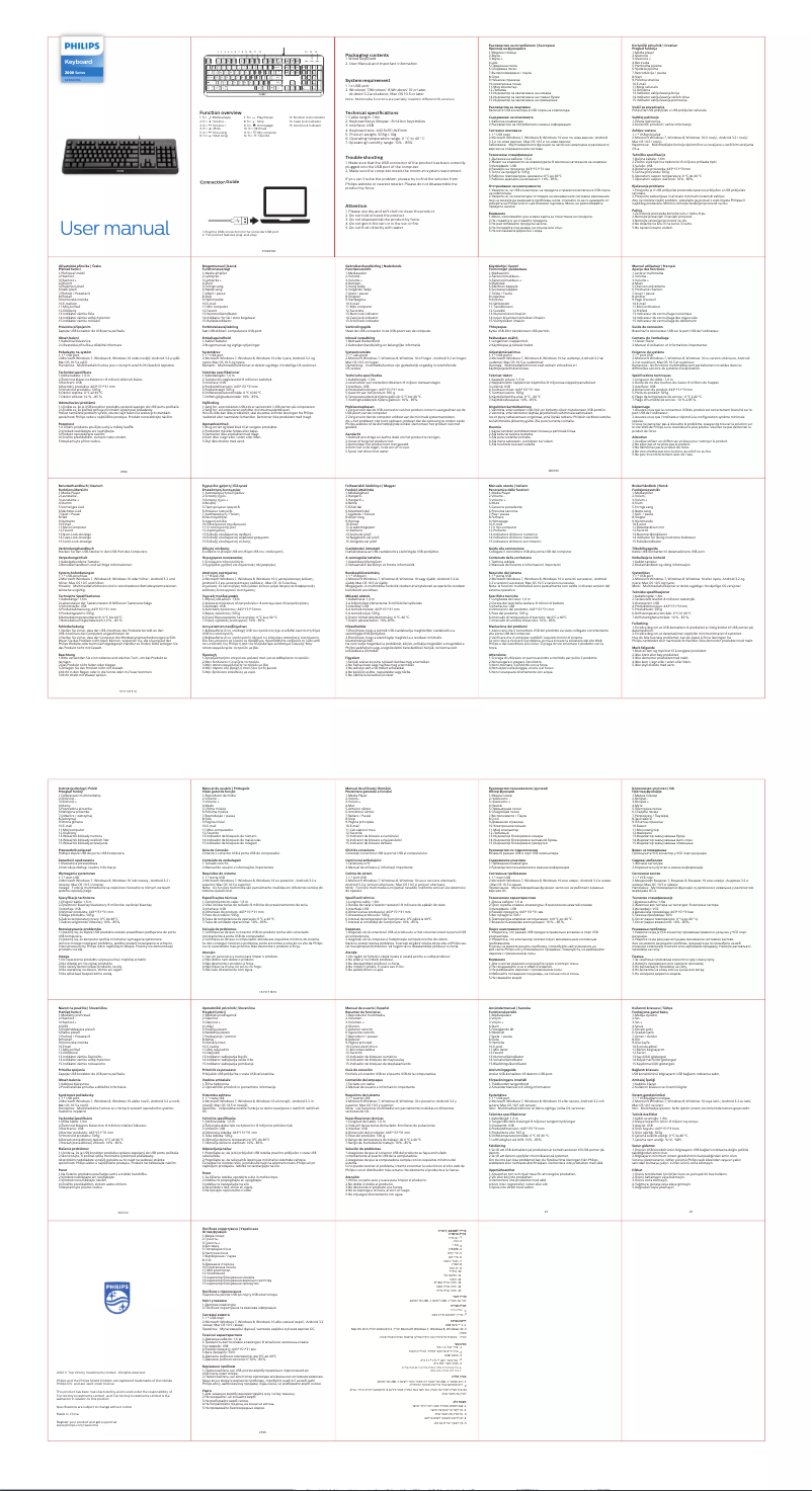 Page 1 de la notice Manuel utilisateur Philips SPK6207BL