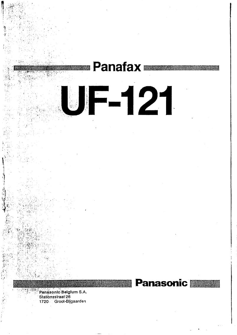 Página 1 del manual Manual de usuario Panasonic Panafax UF-121
