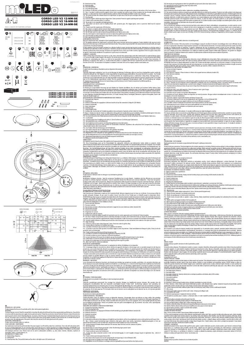 Image de la première page du manuel de l'appareil CORSO LED V2 18-NW