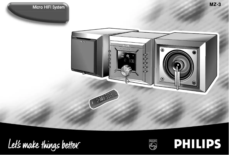 Page 1 de la notice Manuel utilisateur Philips MZ-3
