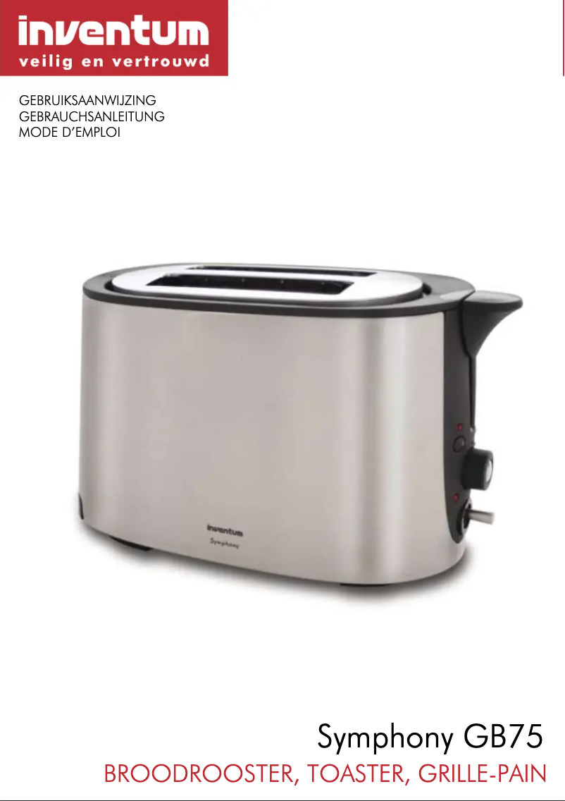 Page 1 de la notice Manuel utilisateur Inventum GB75