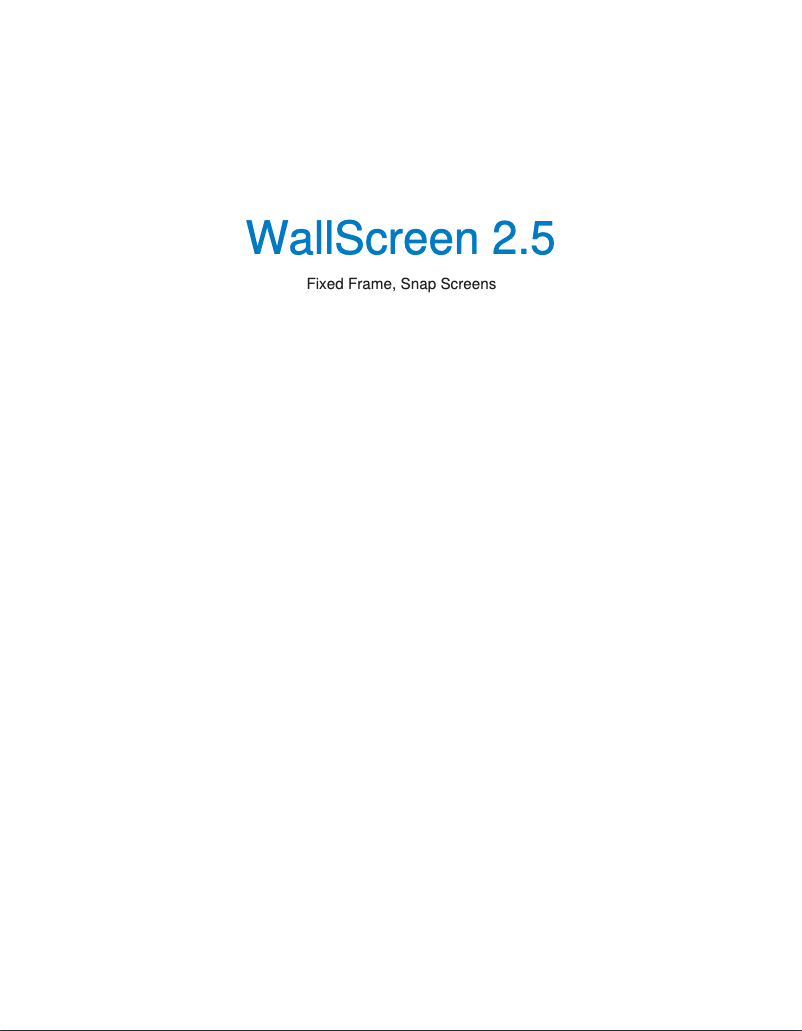 Page n°1 - Manuel utilisateur Stewart WallScreen 2.5
