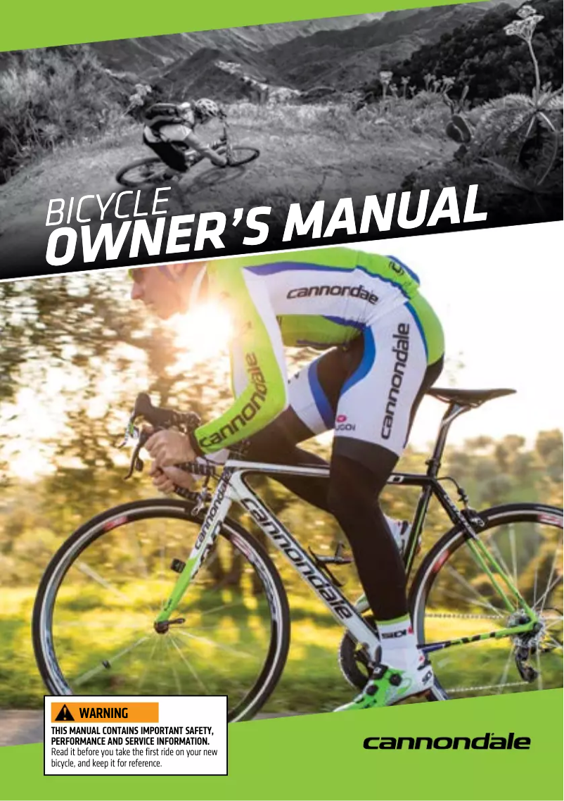 Page 1 de la notice Manuel utilisateur Cannondale F-SI 3