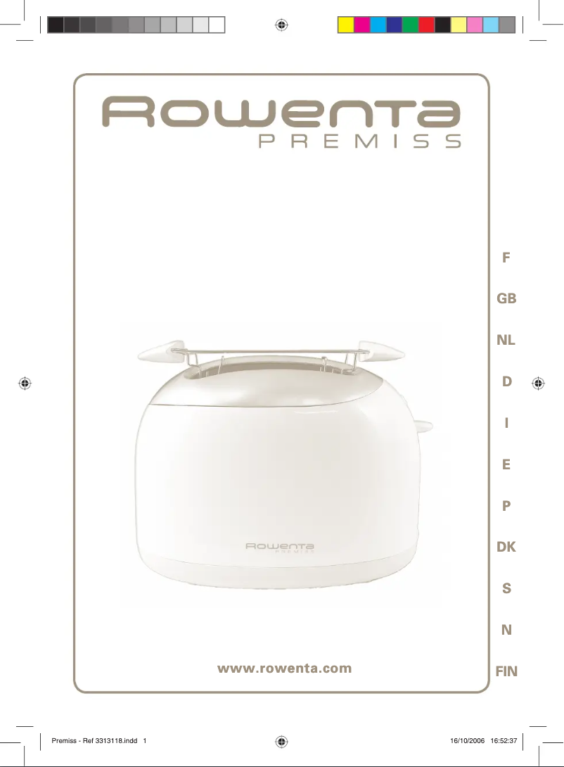 Page 1 de la notice Manuel utilisateur Rowenta TT230130 GP TP10