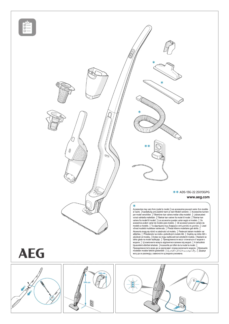 Page 1 de la notice Manuel utilisateur AEG CX7-1-35WK