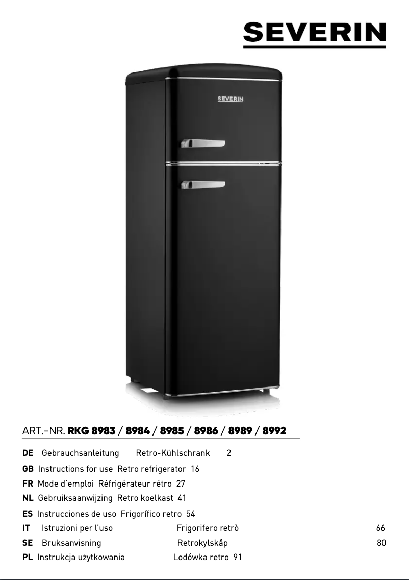 Image de la première page du manuel de l'appareil RKG 8985