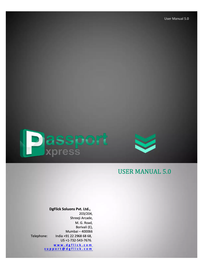 Página 1 del manual Manual de usuario DgFlick Passport Xpress