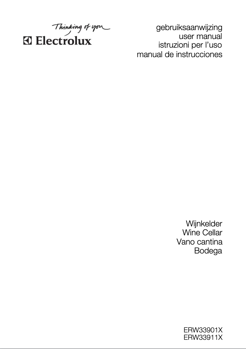 Page 1 de la notice Manuel utilisateur Electrolux ERW33911X