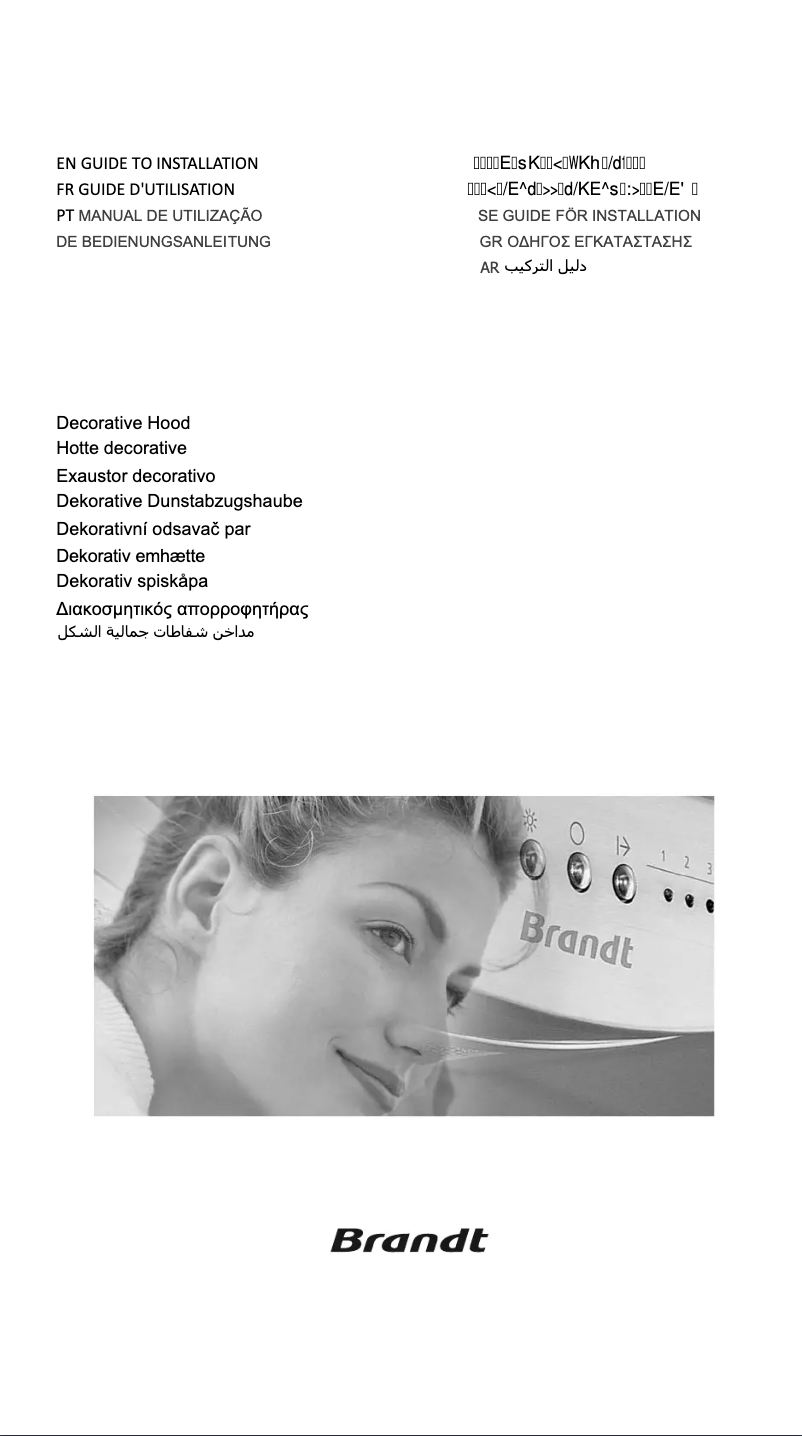 Page 1 de la notice Manuel utilisateur Brandt AD1515X