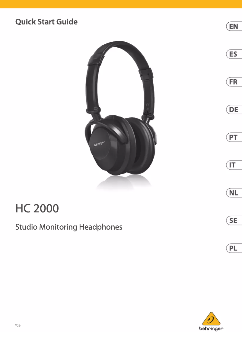 Image de la première page du manuel de l'appareil HC 2000