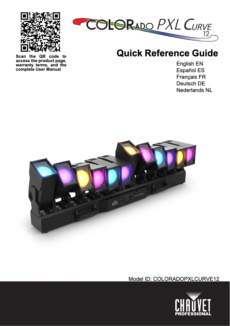 Image de la première page du manuel de l'appareil Colorado PXL Curve 12