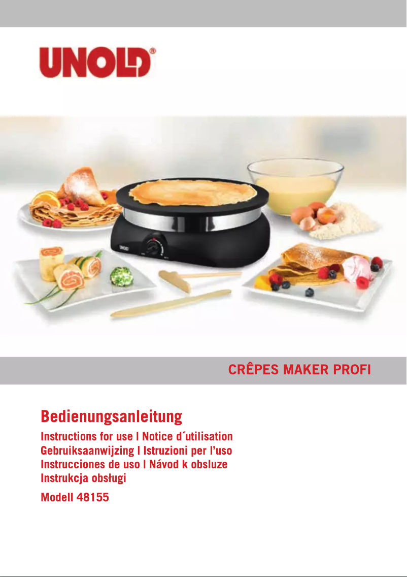 Image de la première page du manuel de l'appareil Crepesmaker Pro