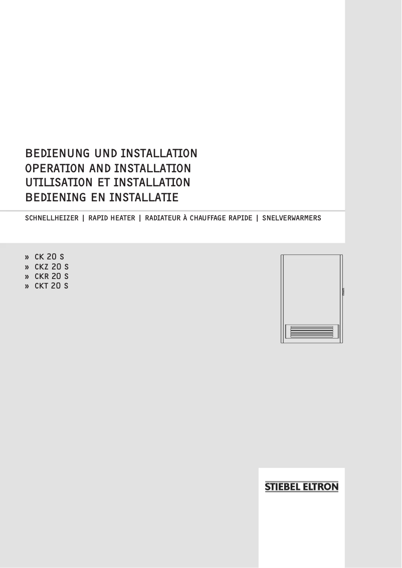Page 1 de la notice Manuel utilisateur Stiebel Eltron CKR 20S