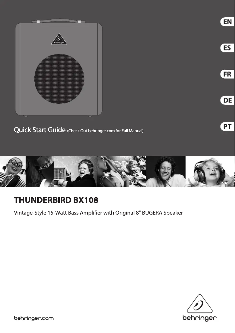 Page n°1 - Guide de démarrage rapide Behringer Thunderbird BX108