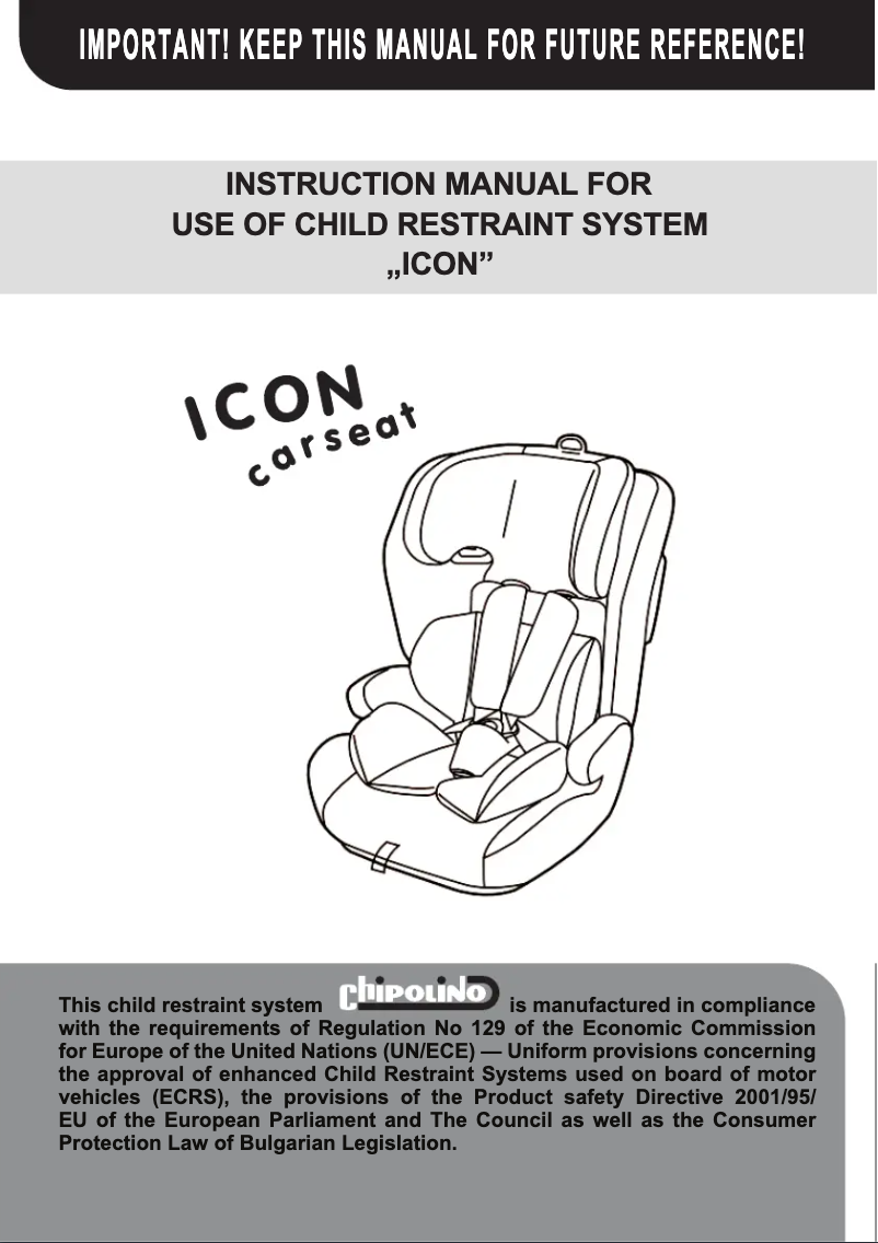 Page 1 de la notice Manuel utilisateur Chipolino Icon