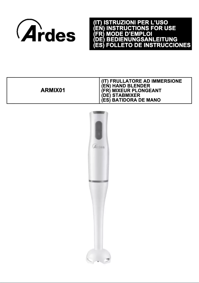 Page 1 de la notice Manuel utilisateur Ardes ARMIX01