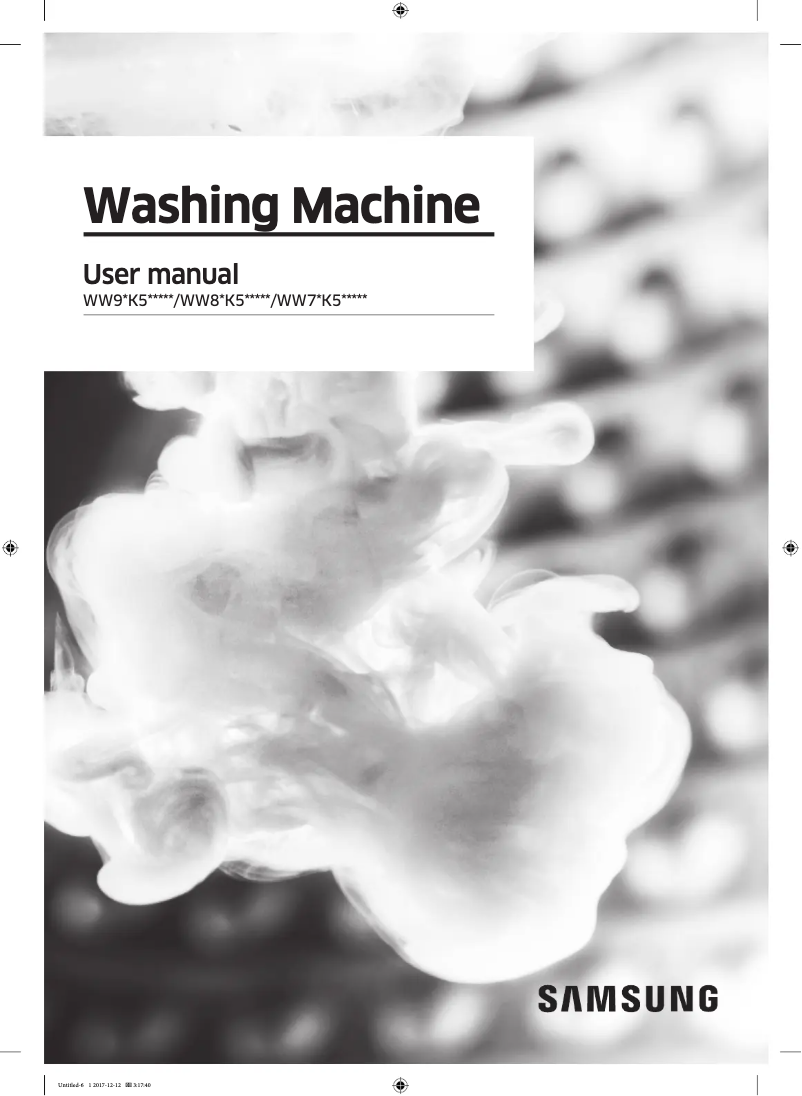 Página 1 del manual Manual de usuario Samsung WW90K5413UW