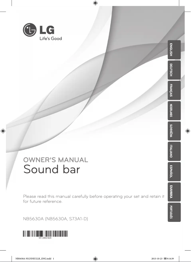 Image de la première page du manuel de l'appareil NB5630A