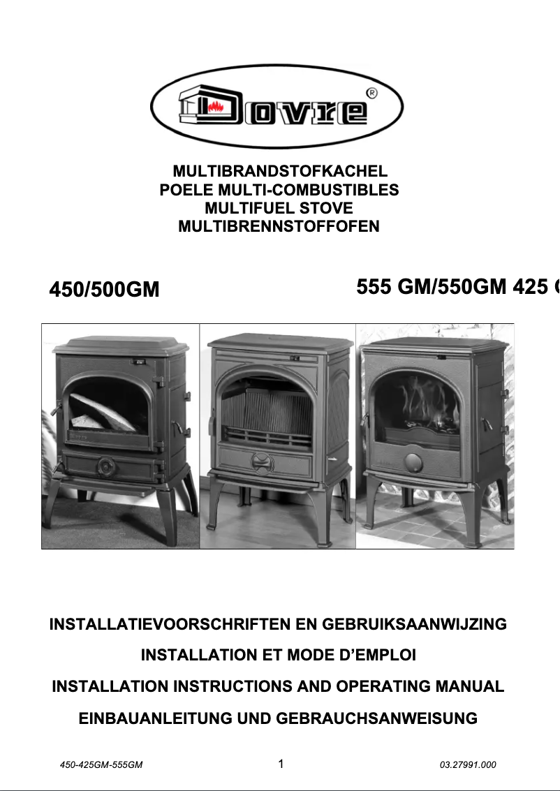 Page n°1 - Manuel utilisateur Dovre 555GM