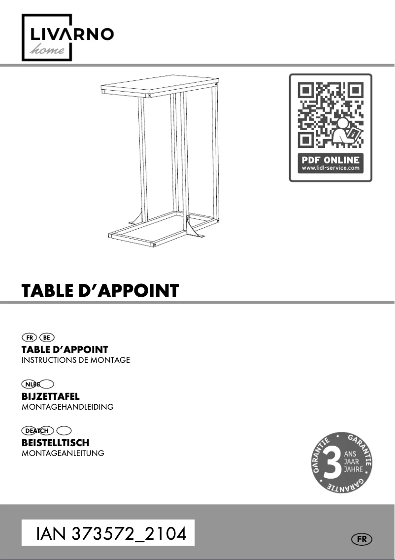 Page 1 de la notice Manuel utilisateur Livarno Lux IAN 373572