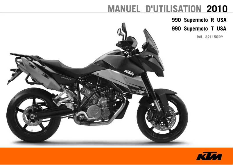 Image de la première page du manuel de l'appareil 990 Supermoto T (2010)