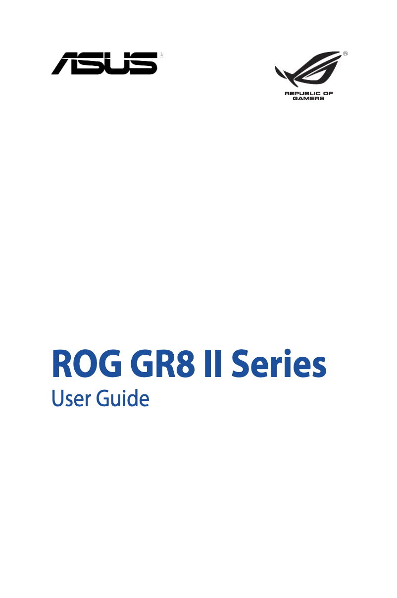 Page 1 de la notice Manuel utilisateur Asus ROG GR8 II