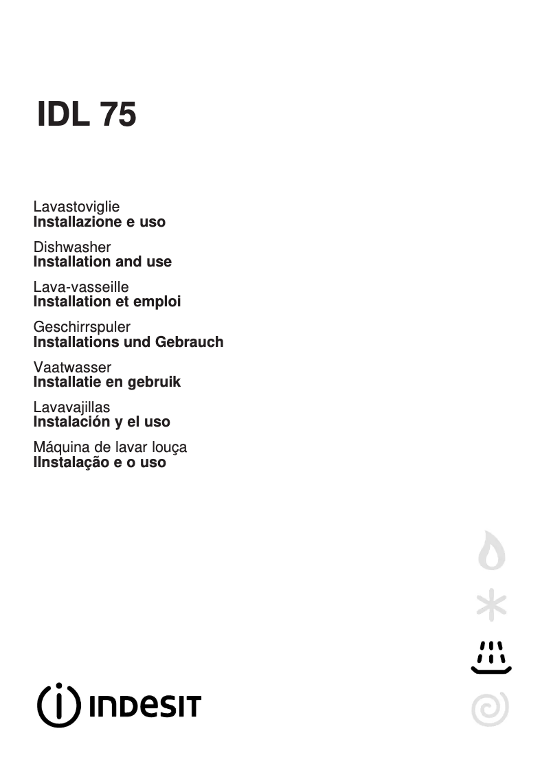 Página 1 del manual Manual de usuario Indesit IDL 75 S EU .2