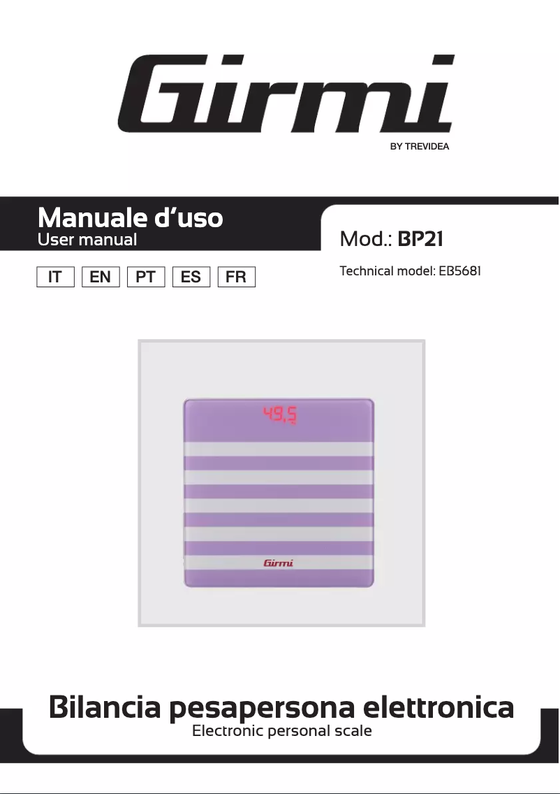 Page n°1 - Manuel utilisateur Girmi BP21