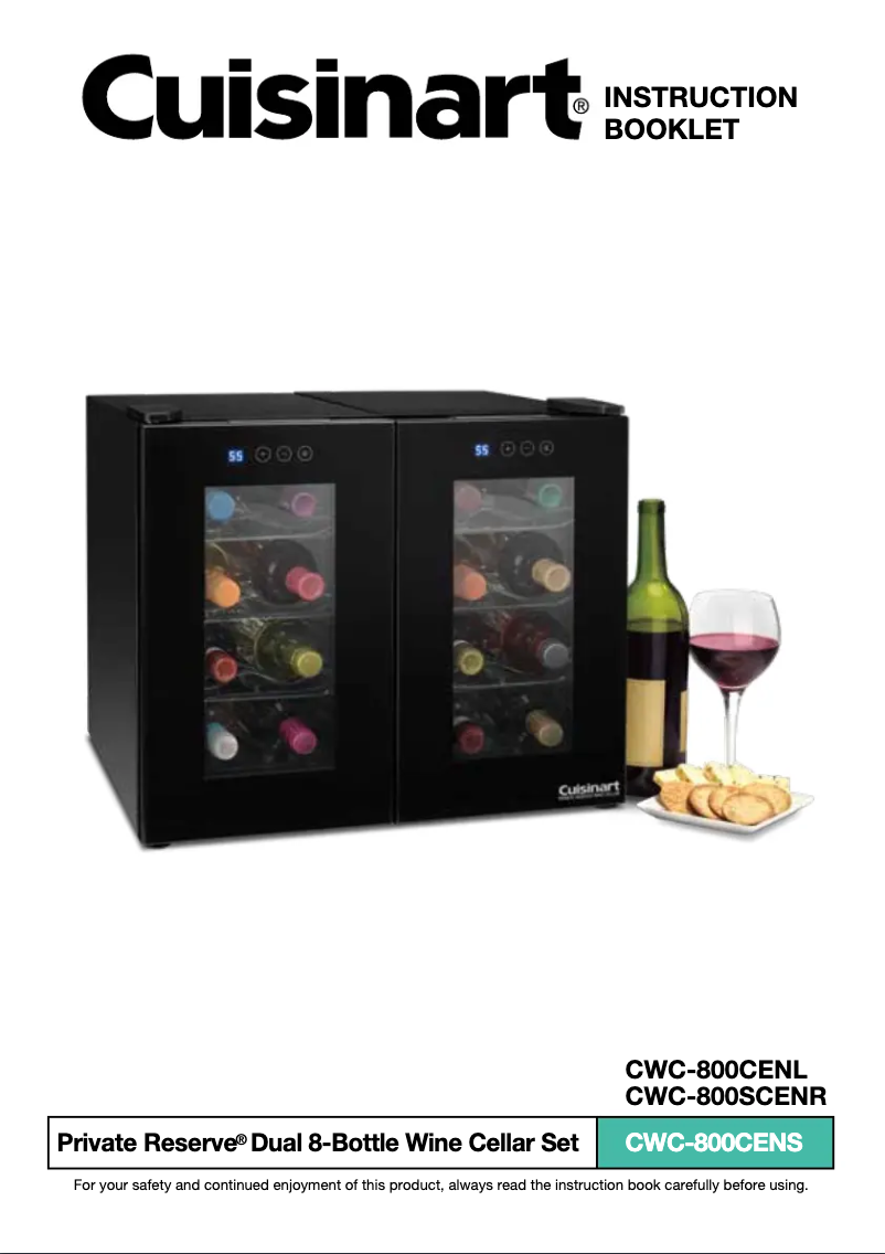 Page 1 de la notice Manuel utilisateur Cuisinart Private Reserve CWC-800CENS